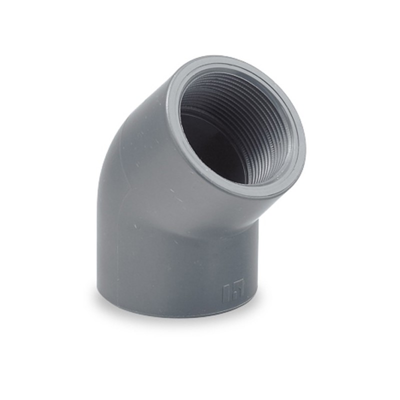 CODO 45º PVC PRESION MIXTO 20X1/2"