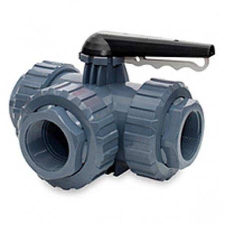 VAL PVC BOLA R/H A/VITON 1 1/2" 3VIAS L