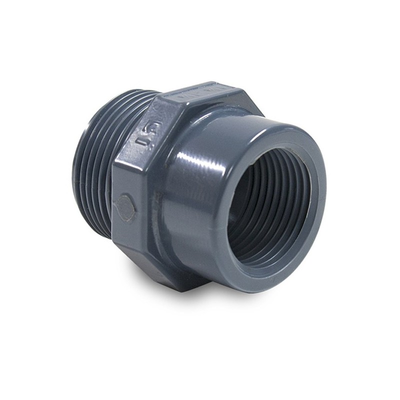 REDUCCION M-H PVC PRESION ROSCADO 1/2"X1/4"