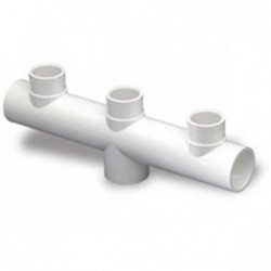 COLECTOR 3 VIAS PVC PRESION ENC 63 BLANCO