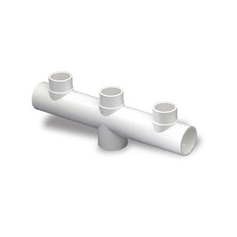 COLECTOR 3 VIAS PVC PRESION ENC 63 BLANCO