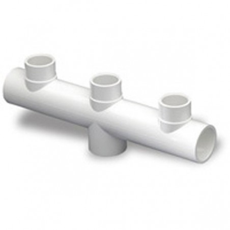 COLECTOR 3 VIAS PVC PRESION ENC 63 BLANCO
