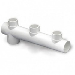 COLECTOR 3 VIAS PVC PRESION ENC 50 B/LAT BLANCO