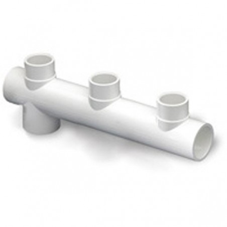 COLECTOR 3 VIAS PVC PRESION ENC 50 B/LAT BLANCO