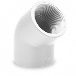 CODO 45º PVC PRESION HEMBRA MIXTO 50X1 1/2" BLANCO