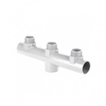 COLECTOR 3 VIAS ROSCA PVC PRESION M 2"X1 1/2" BLANCO