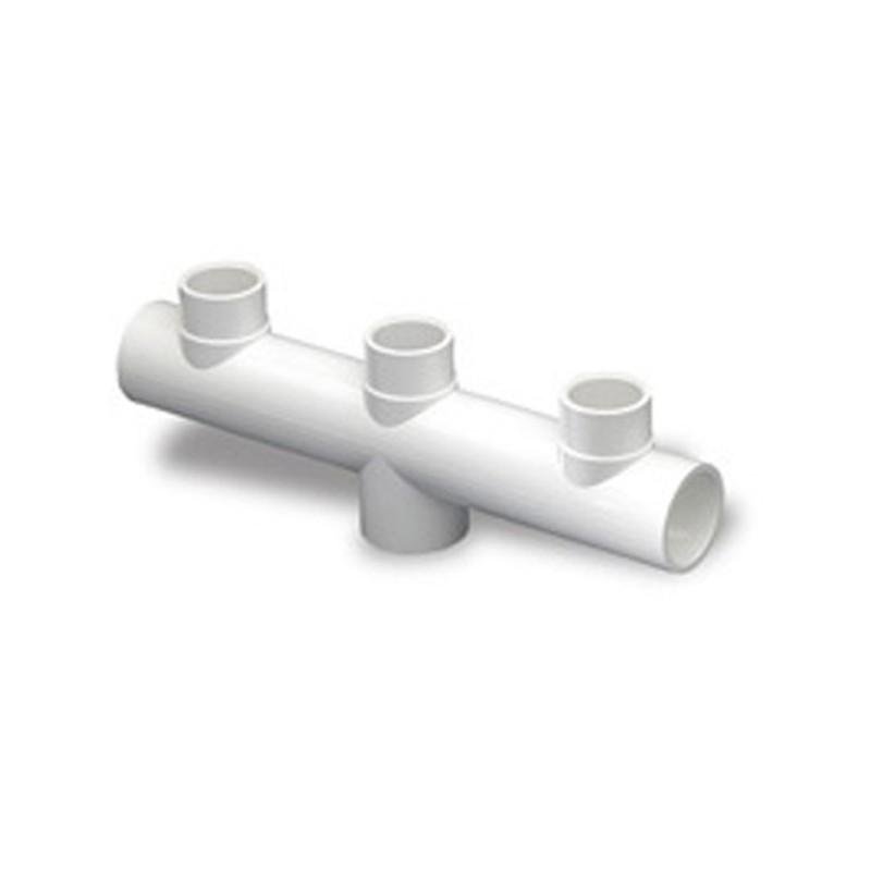 COLECTOR 3 VIAS ROSCA PVC PRESION H 1"X1" BLANCO