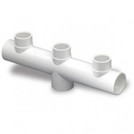 COLECTOR 3 VIAS ROSCA PVC PRESION H 1"X1" BLANCO