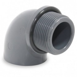 CODO 90º PVC PRESION ENCOLAR R/M 63-2" S/TEFLON
