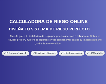 calculadora de riego